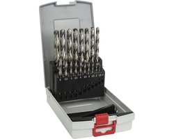 Bosch Accessories 2608587013 HSS Jeu de forets pour le métal 19 pièces meulé DIN 338 tige cylindrique 1 set