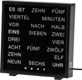 United Entertainment®  - LED Woord Klok - Duits 17x16.5 cm - Perspex - Zwart