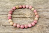 Rhodochrosiet edelsteen kralen armband - 8 mm