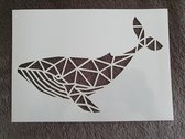 Walvis A5 stencil, kaarten maken, scrapbooking