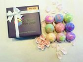 De kunst van zeep - Bruisballen geschenkdoos - 9x Large Bruisballen - Cadeau Kado pakket