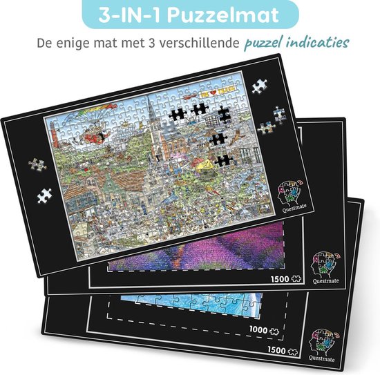 Lui Schotel speelgoed Legpuzzel Puzzelmat met Indicatielijn - Portapuzzle Puzzelkleed &  Opbergsysteem met... | bol.com
