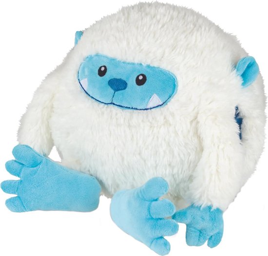 Cozy Noxxiez Handwarmer Yeti Junior 35 X 35 Cm Pluche Wit/blauw