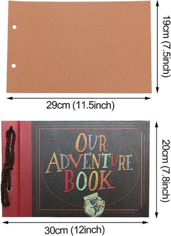 Our Adventure Book 146 Pagina'S Fotoalbum Scrapbooking,Vintage Stijl Scrapbooking Fotoalbum,Reizen,Doe-Het-Zelf, Dagboek,Bruiloft,Verjaardagscadeau, Cadeau Voor Valentijnsdag (Tekst