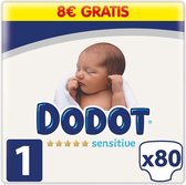 Wegwerpluiers Sensitive Dodot Maat 1 (80 stuks)