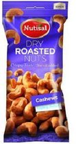Nutisal Cashew Dry Roasted 14 zakken à 60g - cashews noten - Zakjes