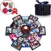 HBKS Lovegoods Explosie Foto Doos - Explosion Fotobox - Album - Fotolijst Box - Liefdes Cadeau - Valentijnsdag – Zwart