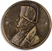 Wanddecoratie - Gietijzeren Plaque - Napoleon - 18,4 cm hoog