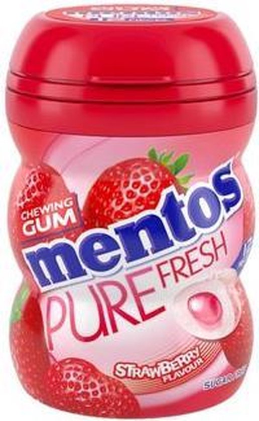 Mentos Pure Fresh Fraise , chewing gum mentos bouteille fraise