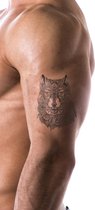 Cadeautip! Realisme Tattoos- Henna Plak Tattoos / Tijdelijke Tattoo / Nep Tatoeage / Fake Temporary Tattoo - Wolf - 4x