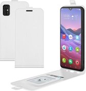 Voor ZTE Blade V2020 Smart R64 Textuur Enkele Verticale Flip Lederen Beschermhoes met Kaartsleuven & Fotolijst (Wit)