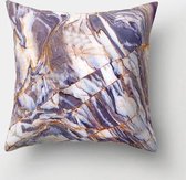 Marmer/ Marble Kussenhoes- wit/paars/goud  - 45x45 cm - diverse kleuren - polyester - case - home Decoratieve Kussenhoes