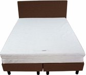 Bedworld Boxspring 160x210 - Medium - Lederlook - Bruin (MD924)