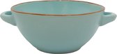 Vivi Oggi - Bols à soupe avec anse - Ø 15cm - Faïence - Turquoise - Services de table - Italie - Toscane