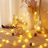 Led lampjes slinger - Sterretjes - 10 meter - 80 lichtjes - Warm white - Lichtsnoer - USB - Slaapkamer - Kerst