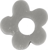 klei kralen bloemen grijs 6 mm 145 stuks