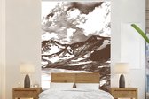 Behang - Fotobehang Berg - Zee - Lucht - Breedte 170 cm x hoogte 260 cm