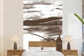 Behang - Fotobehang Boot - Zee - Vishengel - Breedte 155 cm x hoogte 240 cm