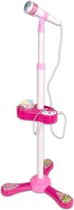 podiummicrofoon met lichtshow 98 cm roze