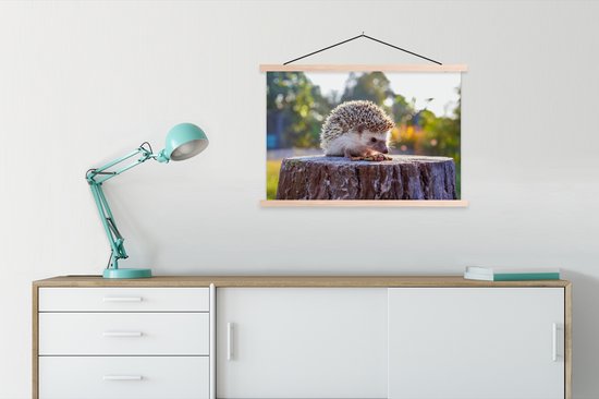 Eating Hedgehog affiche textielposter lattes vierge 90x60 cm
