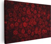 Artaza Canvas Schilderij Rode Rozen Achtergrond - 120x80 - Groot - Foto Op Canvas - Wanddecoratie Woonkamer