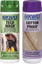 Nikwax Twin Tech Wash Wasmiddel 300ml & Cotton Proof Impregneermiddel 300ml - 2-Pack
