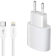 Oplader voor iPhone - 20W Snellader + 2 METER Lightning kabel - Wit - Geschikt voor Apple iPhone 13 / iPhone 12 / 11 etc.