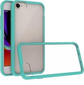 Voor iPhone SE (2020) Krasbestendig TPU + acryl beschermhoes (groen)