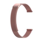 Voor Fitbit Luxe Special Edition Milanese metalen magnetische vervangende band horlogeband (roze)