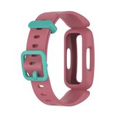 Voor Fitbit Inspire 2 siliconen vervangende horlogeband (watermeloenrood + groen)