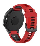 Voor Garmin Forerunner 220/230/235/620/630 / 735XT Tweekleurige siliconen vervangende horlogeband (rood + zwart)
