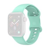 Siliconen vervangende horlogebanden, maat: kleine code voor Apple Watch Series 6 & SE & 5 & 4 40 mm / 3 & 2 & 1 38 mm (blauwgroen)