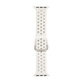 Siliconen vervangende horlogeband voor Apple Watch Series 6 & SE & 5 & 4 44 mm / 3 & 2 & 1 42 mm (lichtwit)
