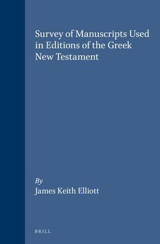 Foto: Novum testamentum supplements survey of manuscripts used in editions of the greek new testament