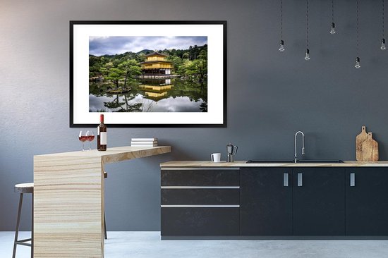 Cadre photo avec affiche - Pavillon - Kyoto - Japon - 120x80 cm - Cadre pour affiche