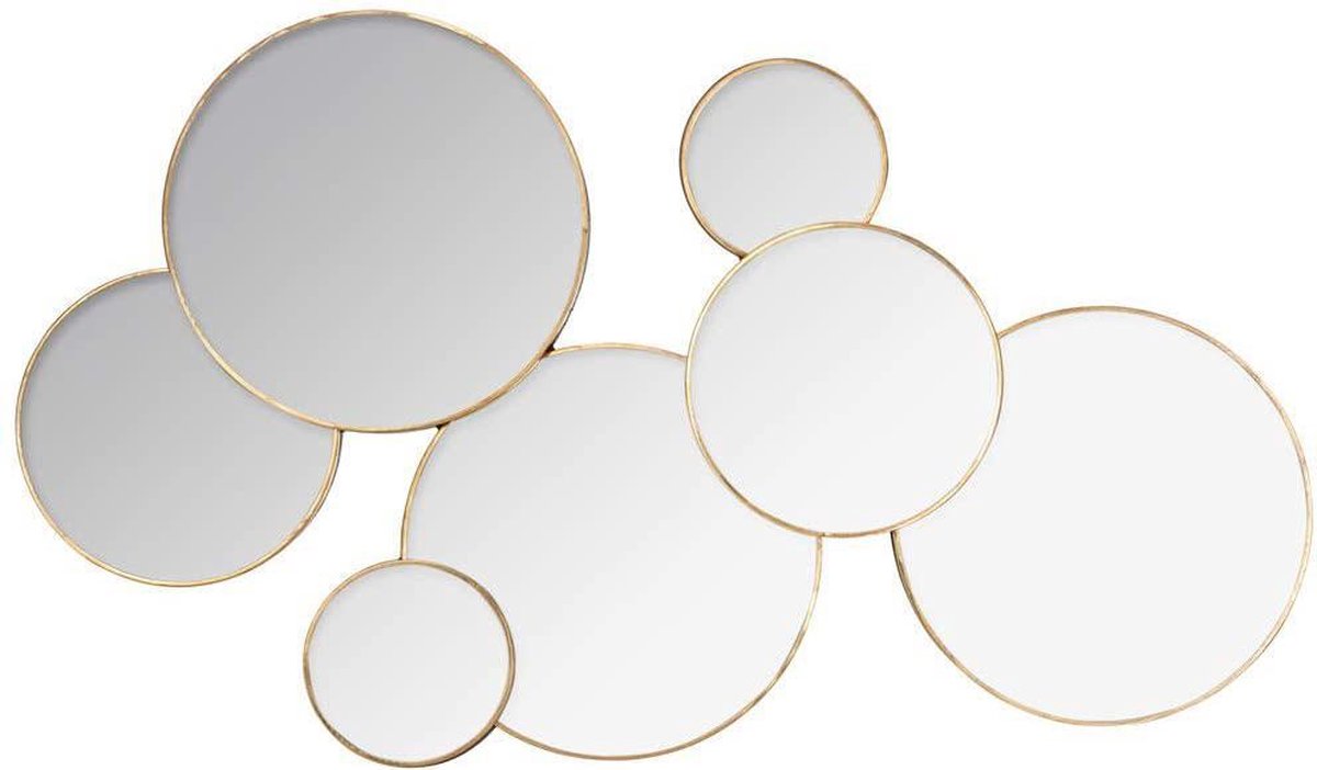 Atmosphera - miroir mural - 7 cercles - bord doré | bol.com