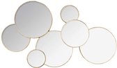 Atmosphera - miroir mural - 7 cercles - bord doré