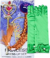 Het Betere Merk - Speelgoed - voor bij je prinsessen jurk - Tiara - Prinsessen Verkleedkleding - Roze - Groen - Voor bij je Frozen Anna Prinsessenjurk