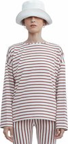 MARINE RED T Shirt Dames met Lange Mouwen - Gestreept Tshirt Dames   - Lichte en Zachte Longsleeve Dames - Blouse Dames Volwassen - Shirt Dames / Tops - T Shirt Dames met Opdruk - Strandjurk 