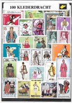 Klederdracht – Luxe postzegel pakket (C5 formaat) : collectie van 100 verschillende postzegels van klederdracht – kan als ansichtkaart in een C5 envelop - authentiek cadeau - kado - geschenk - kaart - cultuur - kleding - kostuum - kostuums