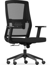 Bol.com Verstelbare Bureaustoel Zwart met Lendesteun - Kantoorstoel - Ergonomische bureau stoel met onderrug steun - Bureaustoel... aanbieding