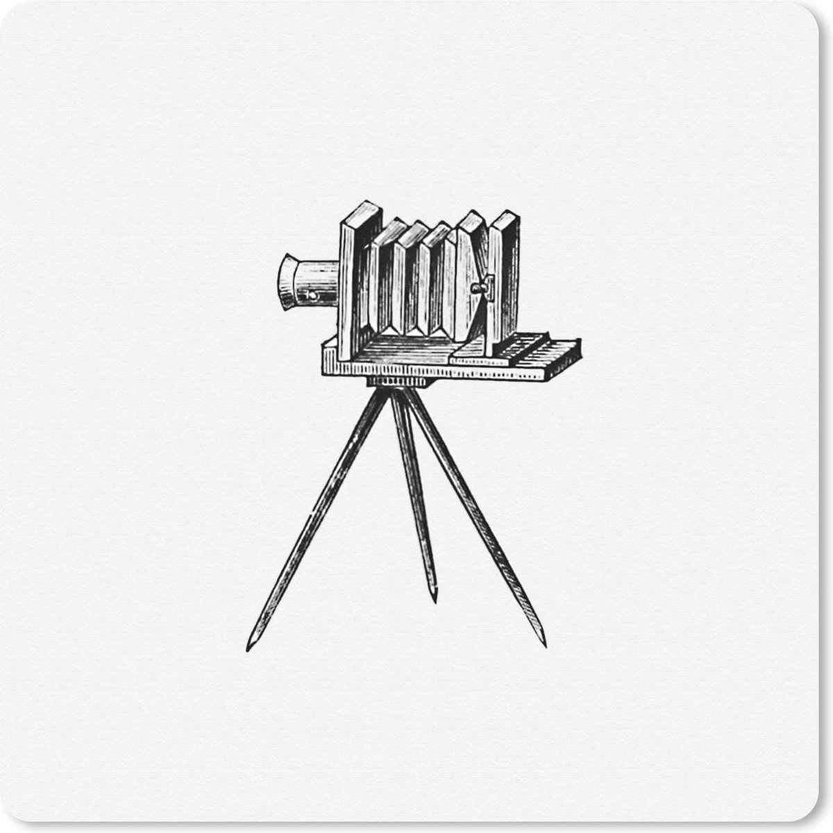 Muismat 20x20 cm - Mousepad Vintage - Camera - Film - Muismatten