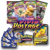 Pokémon Kaarten Sword & Shield Vivid Voltage Booster Bundel- 4x Boosters Packs & 25x random Pokémon kaarten