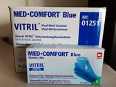 Vitril Handschoenen Blauw | Med-Comfort - 10 doosjes van  100 stuks - maat L