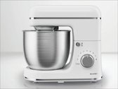 SILVERCREST® Keukenmachine Wit - RVS mengkom 5L - 600W - 8 standen - Keukenrobot
