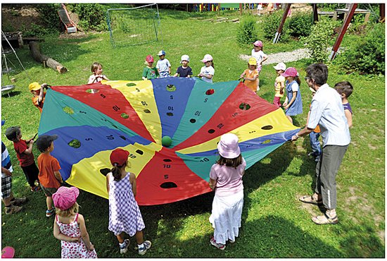 Jeux enfants Parachute jouet Jeu anniversaire enfant exterieur Parachute jeu