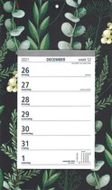 Castelli weekkalender op schild 2022 - A4 formaat weekplanner - week op 1 pagina - Donker met takken