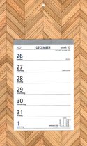 Castelli weekkalender op schild 2022 - A4 formaat weekplanner - week op 1 pagina - Hout