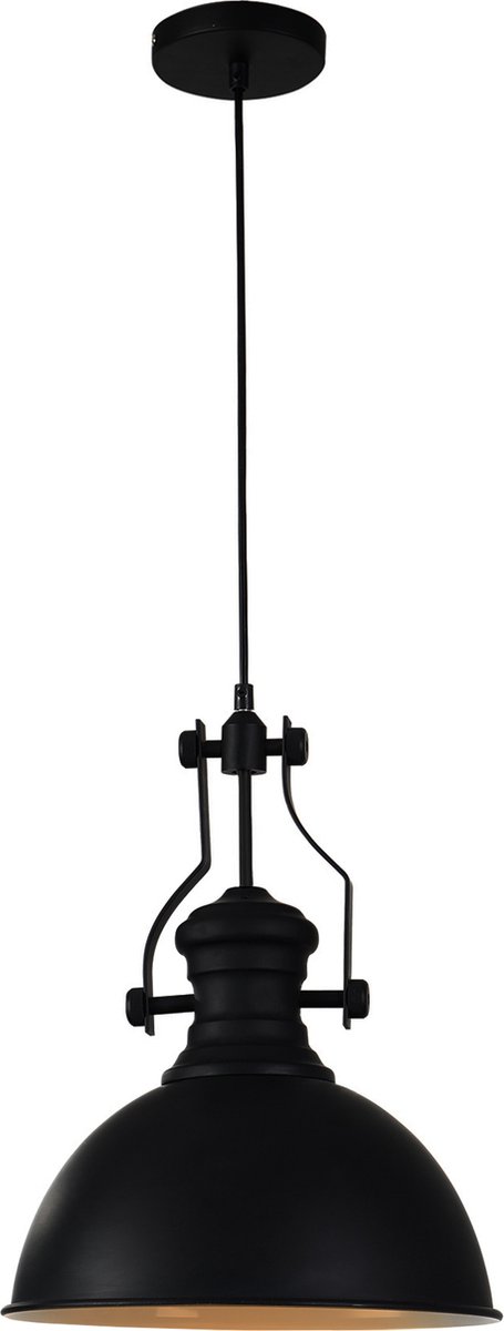 QUVIO Hanglamp industrieel / Plafondlamp / Sfeerlamp / Leeslamp / Eettafellamp / Verlichting / Slaapkamer lamp / Slaapkamer verlichting / Keukenverlichting / Keukenlamp - Fabriek look - Diameter 35 cm