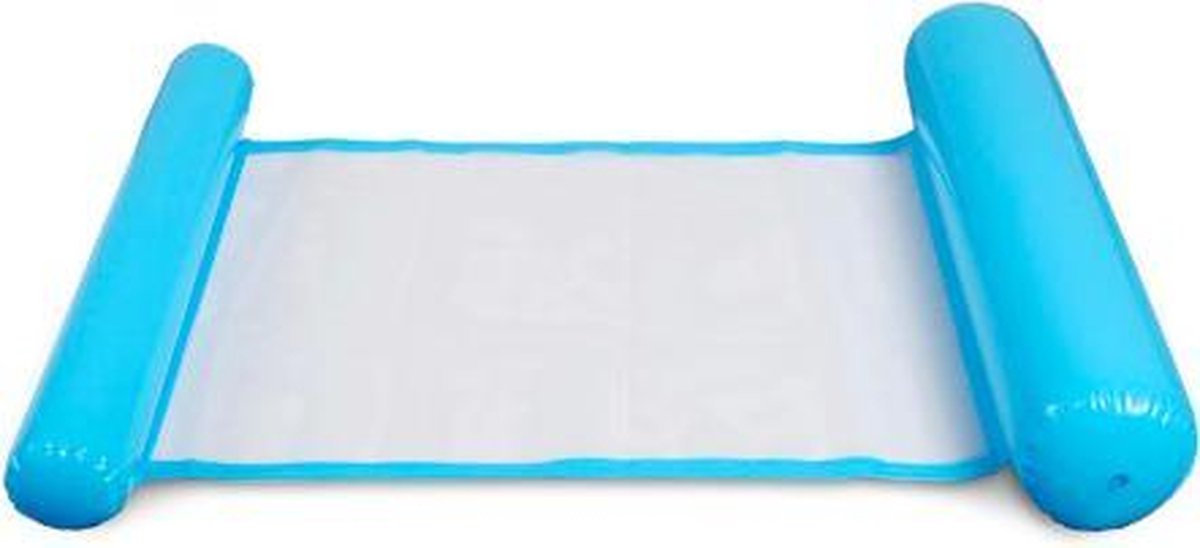 Luxe waterhangmat van WDMT™ | 128 x 80 cm | Trendy waterhangmat voor een ontspannen dag in het water | Licht blauw